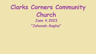 06/04/2023 Jehovah-Rapha