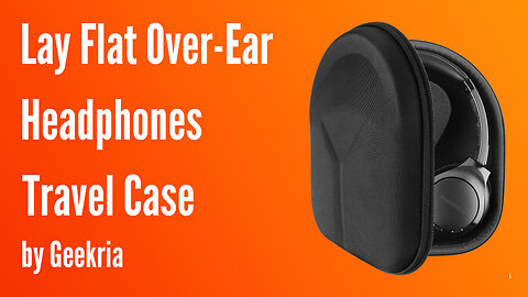 Lay Flat Over-Ear Headphones Travel Case, Hard Shell Headset Carrying Case | Geekria