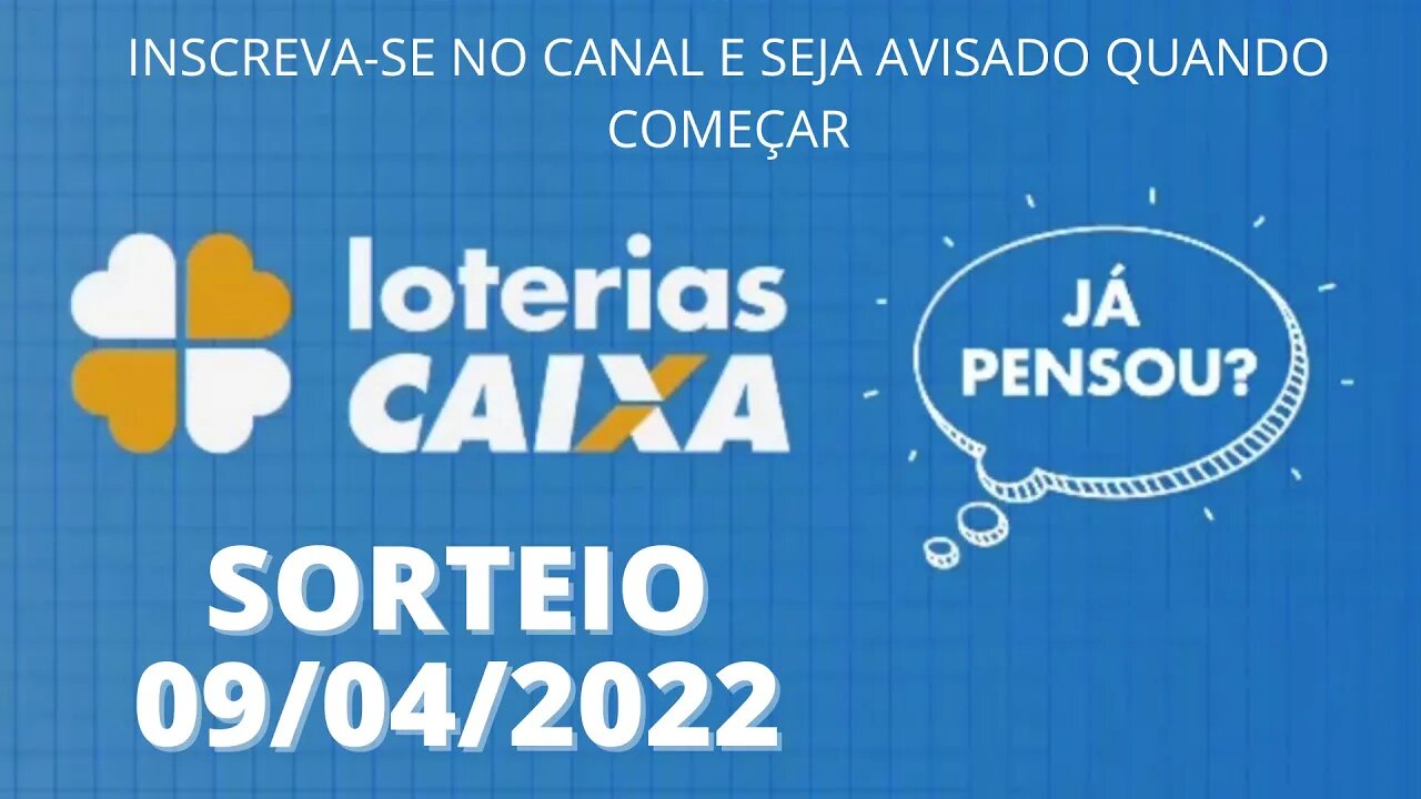 [AO VIVO] 🍀 Loterias CAIXA Sorteio de Hoje 09/04/2022 - Mega Sena 45 Milhões #loteria