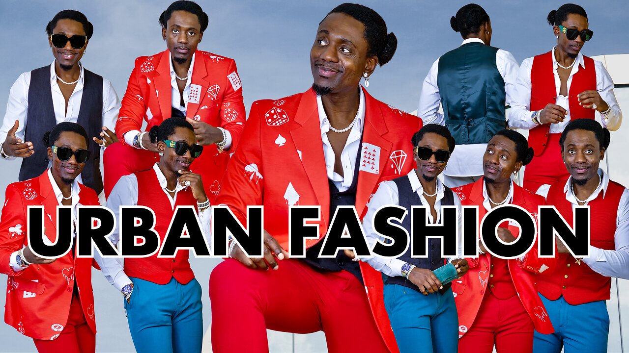Navigating Urban Fashion With Card Print Suit Jacket