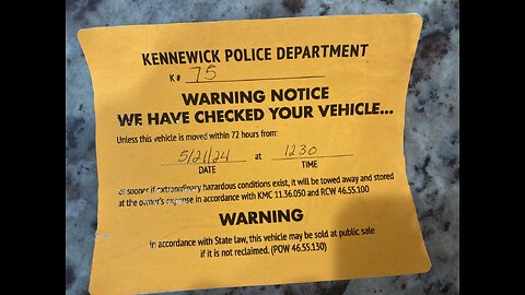 Kennewick Police Department - UNLAWFUL TAGGING OF PERSONAL PROPERTY