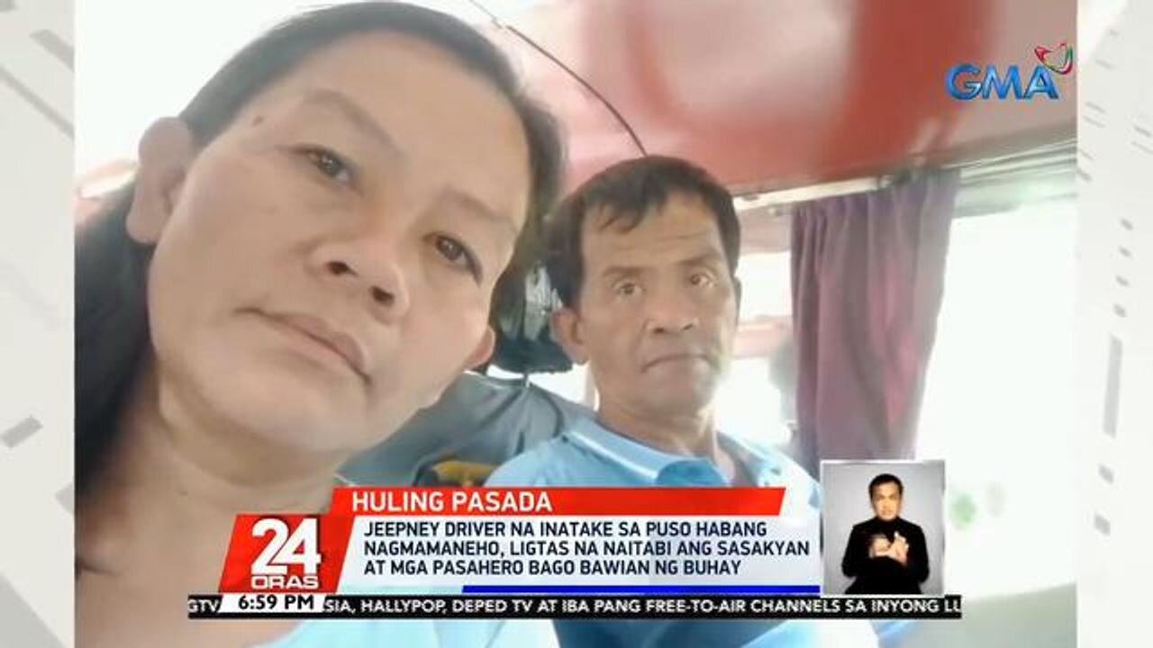 Jeepney driver Pepe Rollon pulls over safely before succumbing to heart attack - Philippines