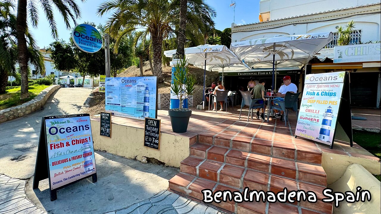 Oceans Fish & Chips Cafe Bar in Benalmadena Spain