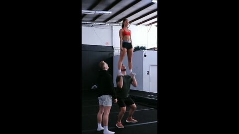 "What is wrong with you? #cheer #stunt