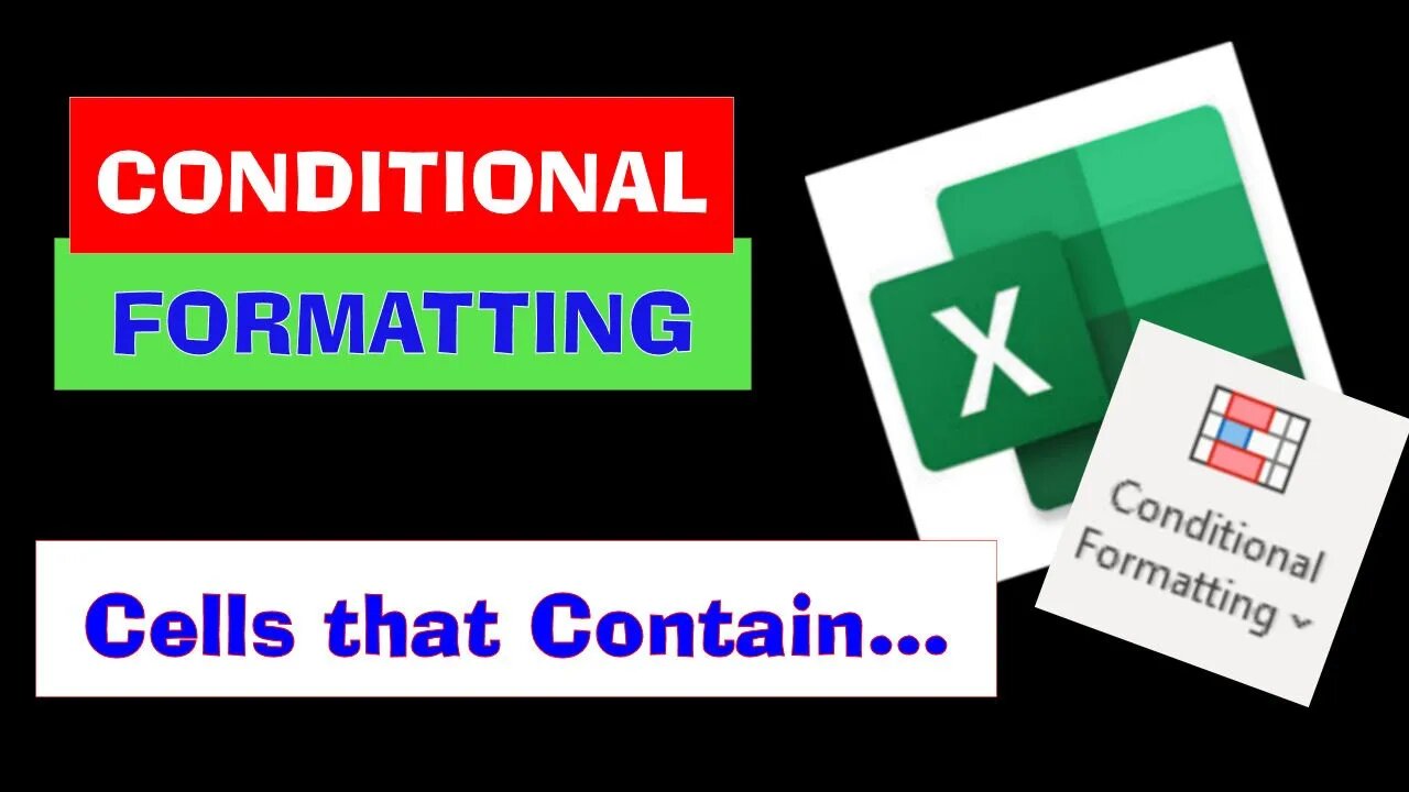 MS EXCEL Tutorial / Conditional Formatting / Cells That Contain...