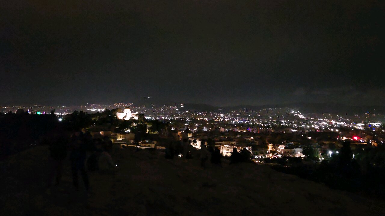 Mars Hill Athens Greece at night