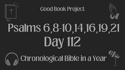 Chronological Bible in a Year 2023 - April 22, Day 112 - Psalms 6,8-10,14,16,19,21