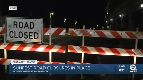 SunFest road closures now in place in West Palm Beach