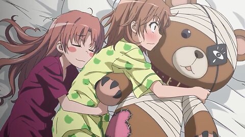 A Certain Scientific Railgun S - Kuroko sleeping next to Misaka