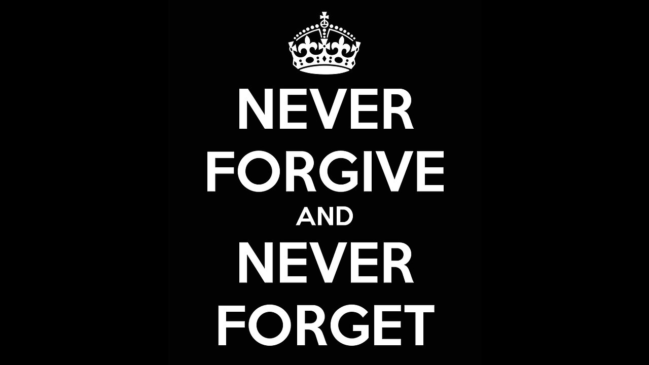 Never Forgive, Never Forget and Never Again!