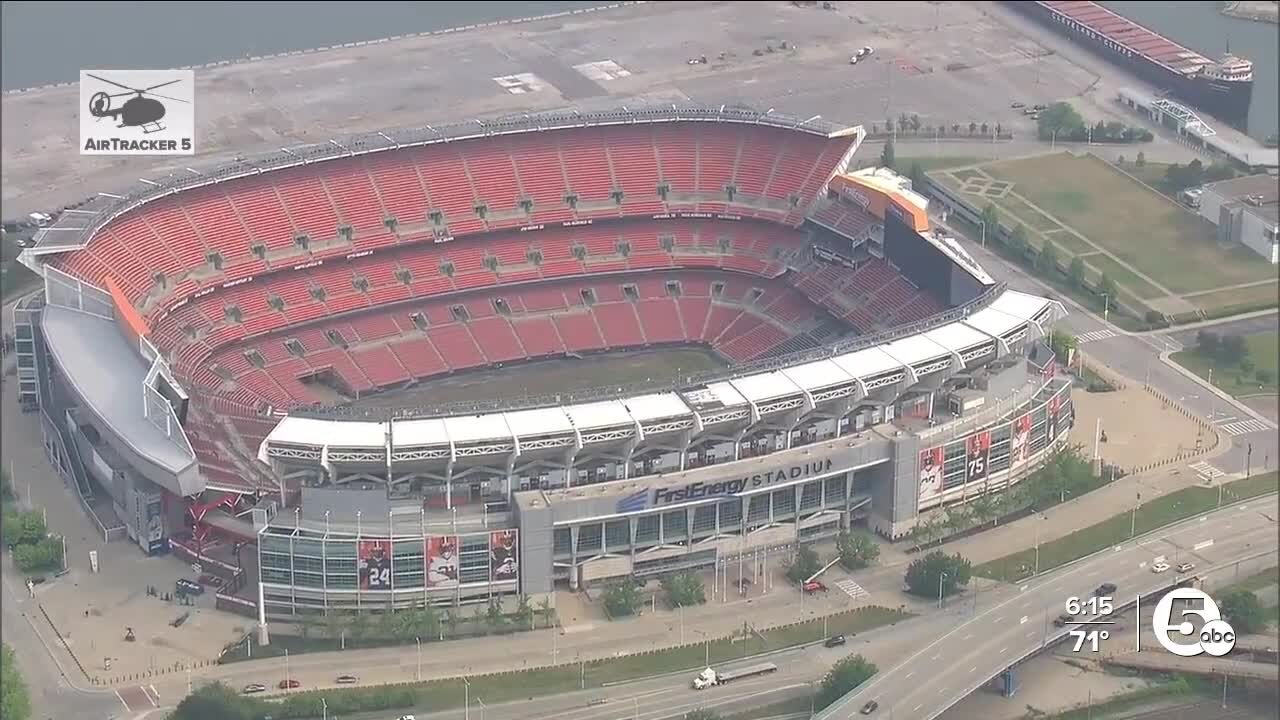 Browns punting FirstEnergy sign off stadium