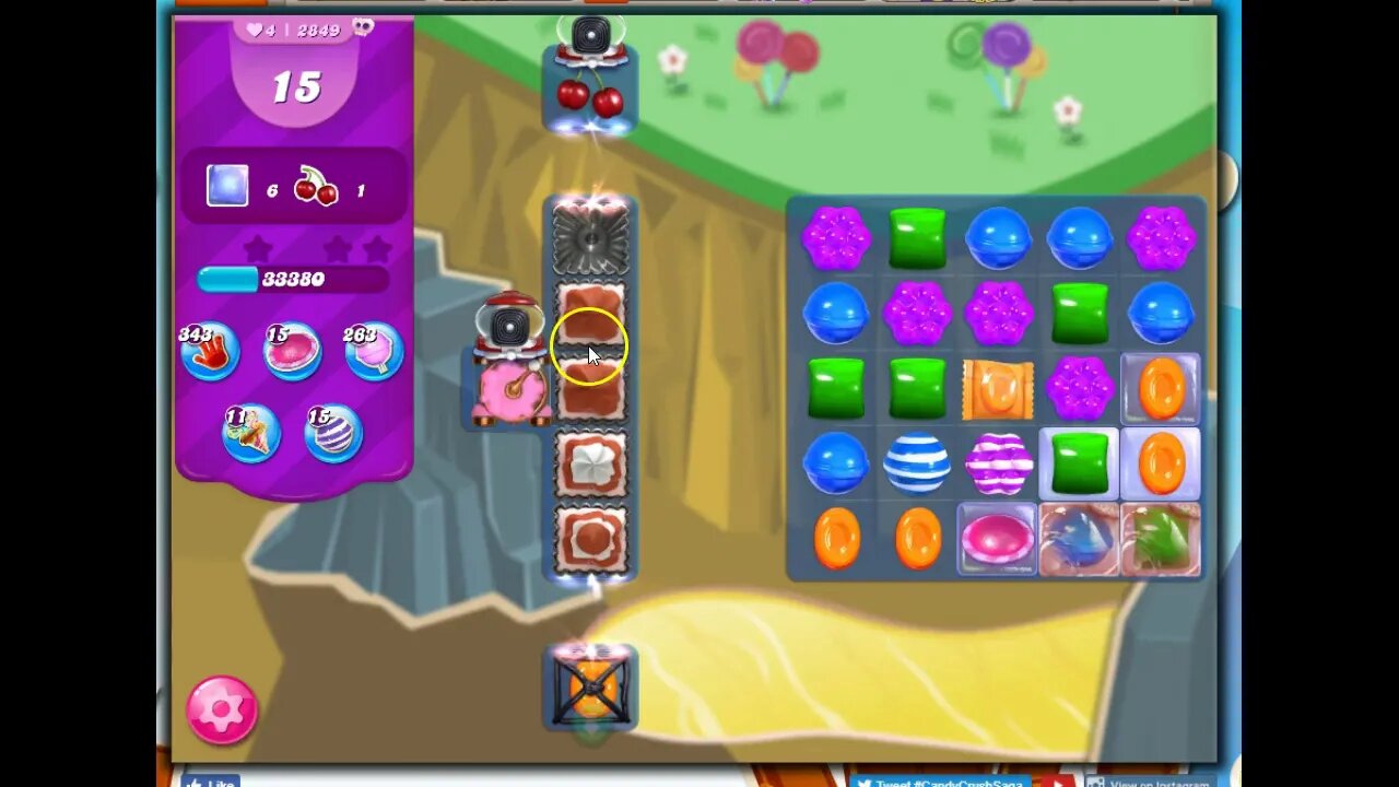 Candy Crush Level 2849 Talkthrough, 23 Moves 0 Boosters