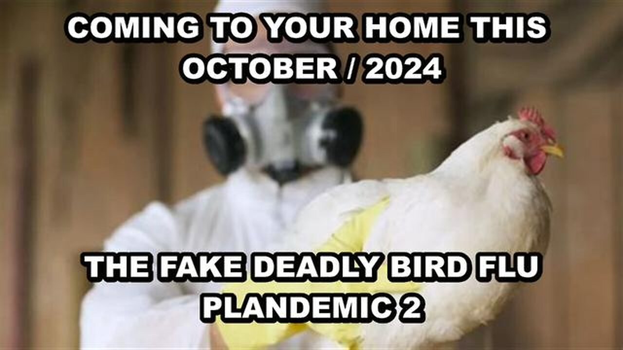 FAKE BIRD FLU PLAN TO BE LAUNCHED IN OCTOBER 2024 - PLANDEMIC 2 AND VACCINES DOOR TO DOOR THIS TIME