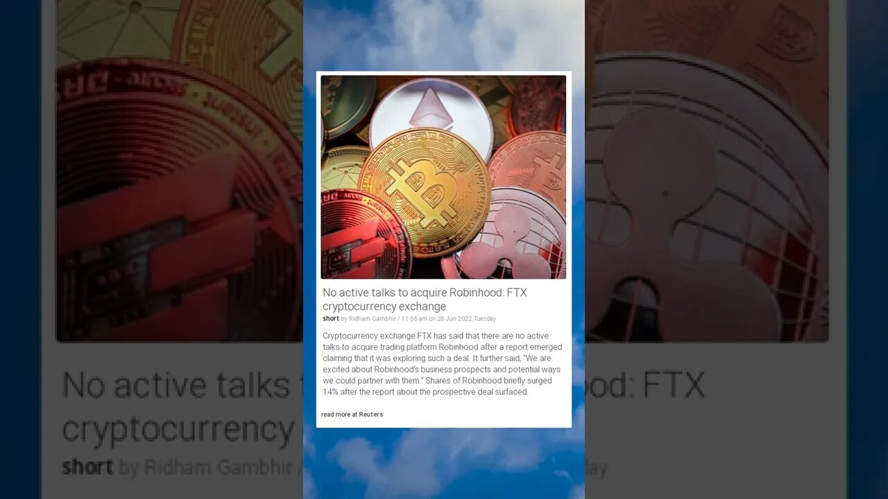 No active talks to acquire Robinhood: FTX cryptocurrency exchange