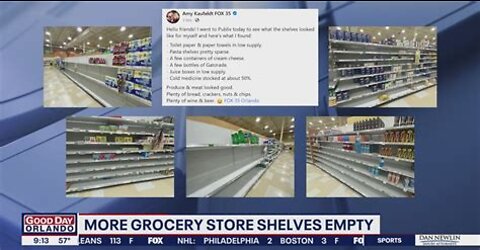 Grocery store shelves sit empty as supply chain crisis continues