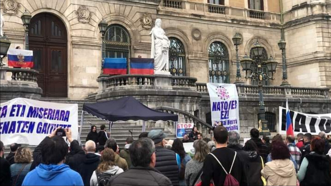 Spain, Bilbao: Demonstration in solidarity with the Russians in Donbass and against NATO
