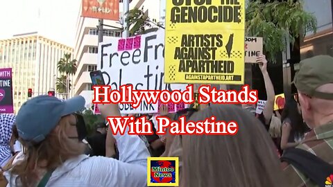 Pro-Palestinian supporters in Hollywood rally against alleged censorship