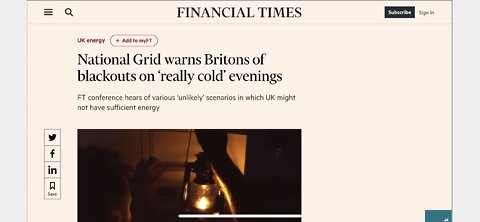 3D meat? World hunger grows. UK blackouts Mon-Fri 4-7pm on “cold evenings” in Jan/Feb 23