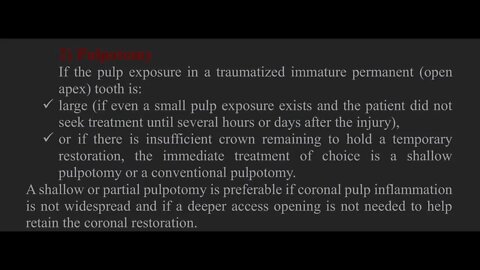 Pedodontics L15 (Treatment of Vital Pulp Exposures)