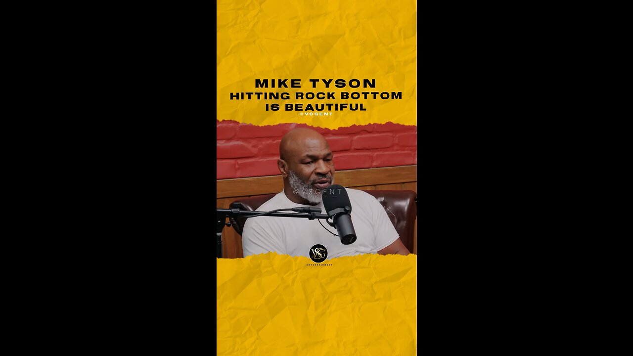 #miketyson Hitting rock bottom is beautiful. Are you in love with the journey? 🎥 @hotboxinpodcast