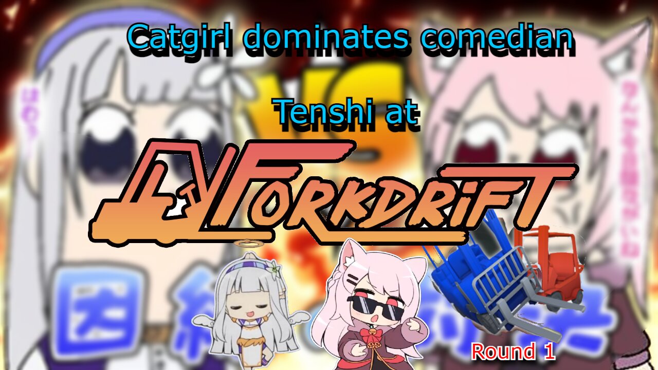 Vtuber Bell nekonogi vs Shirayuri Lily in the battle of forklifts [Fork Drift] round 1