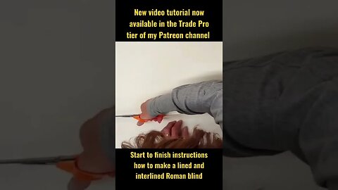 Trade Only Tutorial - How To Make A Lined & Interlined Roman Blind #howtomakearomanblind