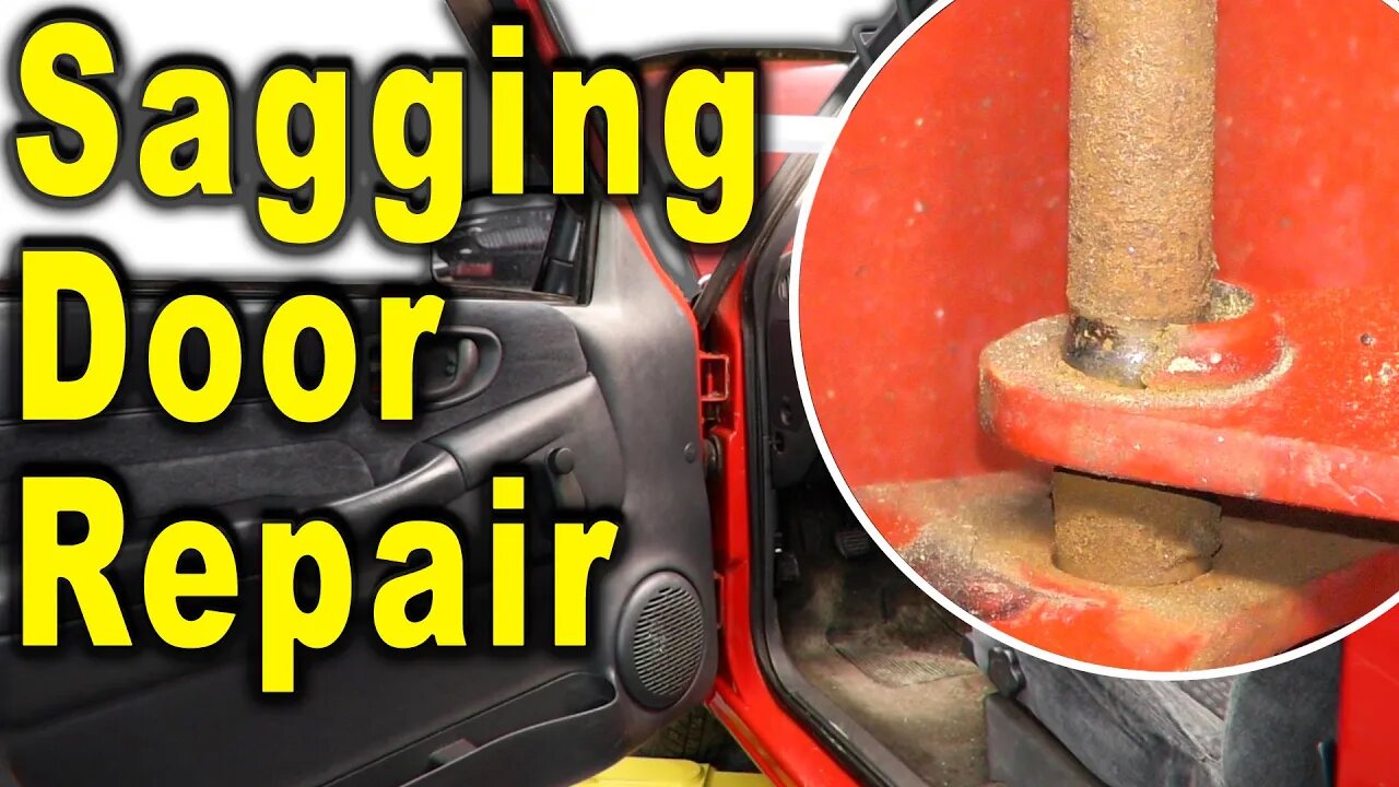 How to Replace Door Hinge Pin & Bushing ~ Fix Sagging Door