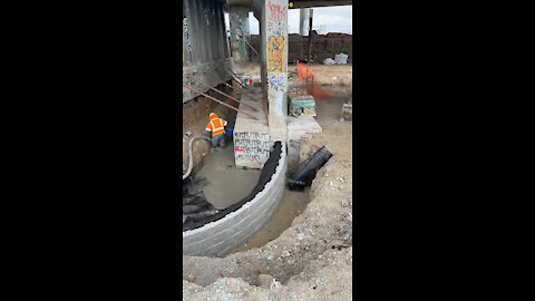 Time lapse of cellular concrete placement