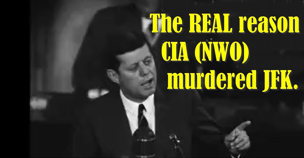 The reason President JFK was murdered. He warned against the NWO (Vatican Iluminati)