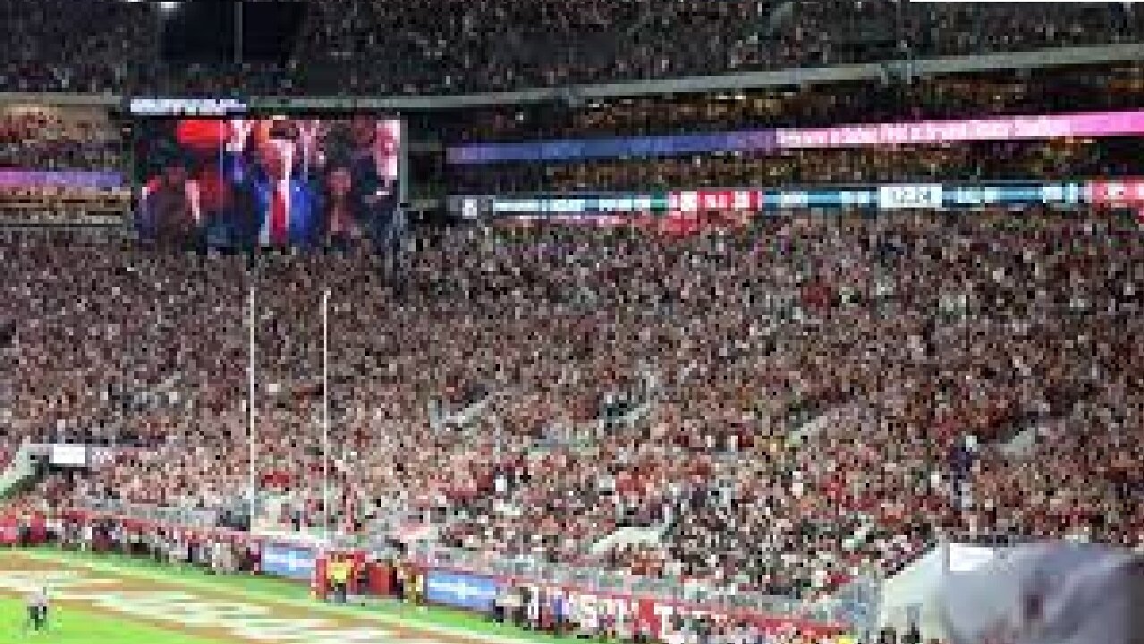 Football Stadium of 100,000 ROARS as Trump Makes Electric Appearance!