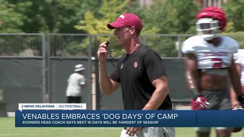 Venables Embraces Dog Days of Preseason Camp