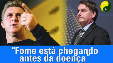 Luciano Huck cobra ação do governo e alerta: "Fome está chegando antes da doença"