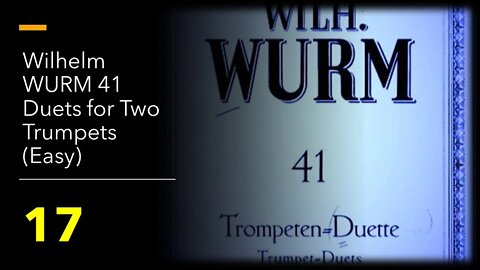 Wilhelm WURM 41 Duets for Two Trumpets (Easy) - 17