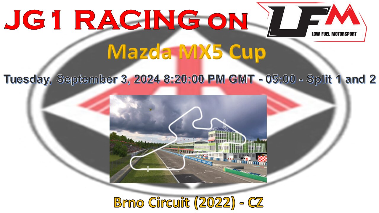 JG1 RACING on LFM - Mazda MX5 Cup - Brno Circuit (2022) - CZ - Split 1 and 2