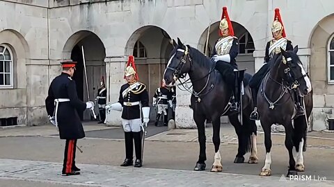 Dismount horses lead back to stables #horseguardsparade