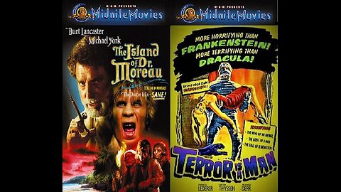 THE ISLAND OF DR MOREAU 1977 & TERROR IS A MAN 1959 Demented Doctors DOUBLE FEATURE