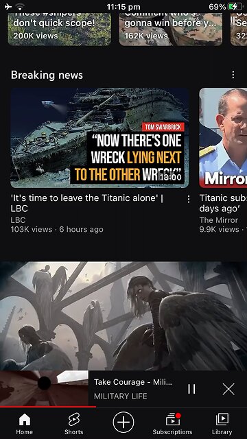 Titanic and missing submarine news