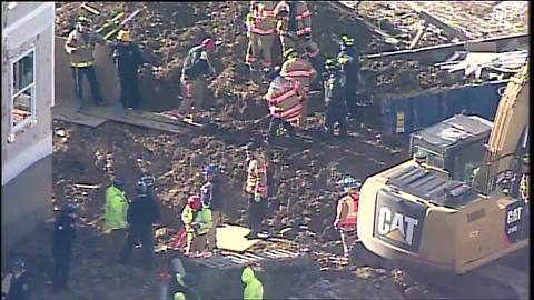 Crews respond to trench collapse in Morrow