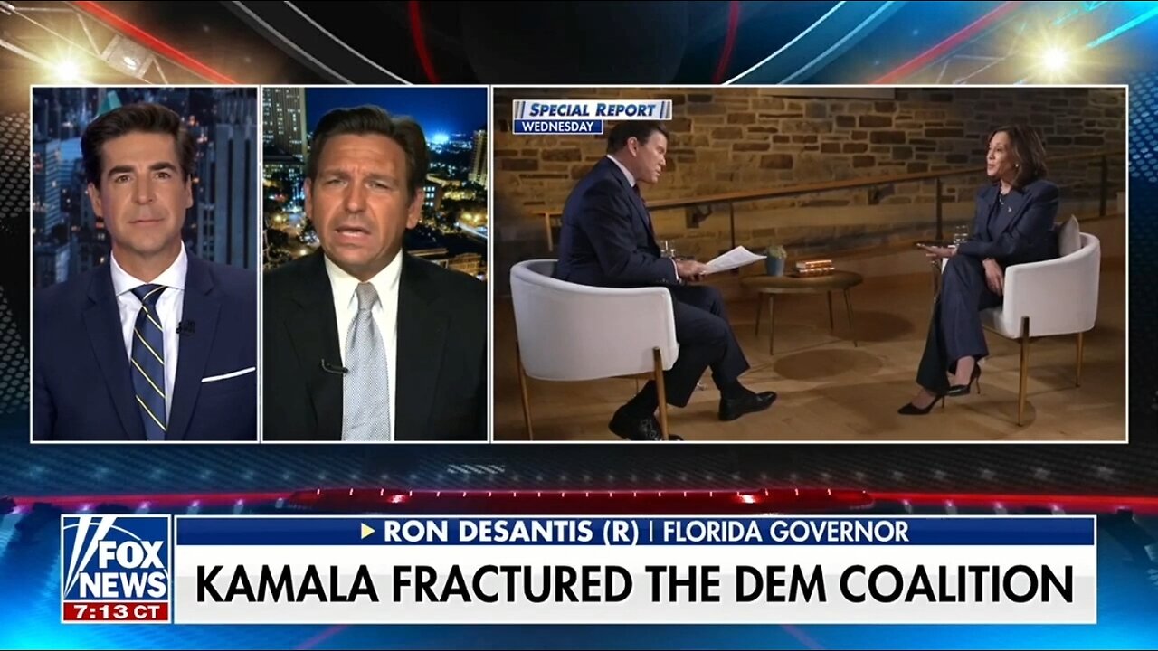 Gov DeSantis: It's Alarming Kamala Won't Acknowledge Her Mistakes