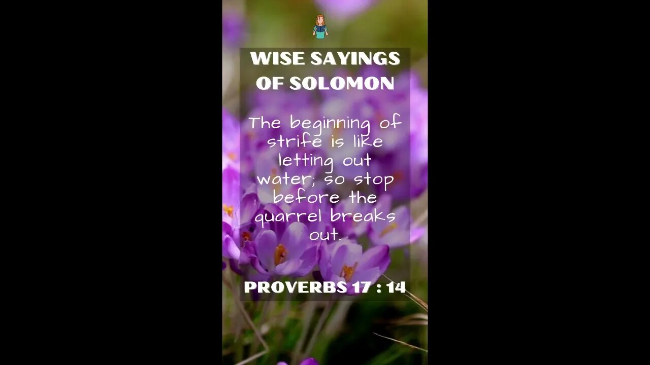 Proverbs 17:14 | NRSV Bible | Wise Sayings of Solomon