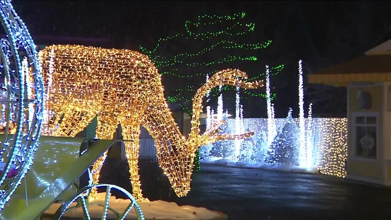 Elitch Gardens debuts Luminova light experience to reopen park for the holiday season