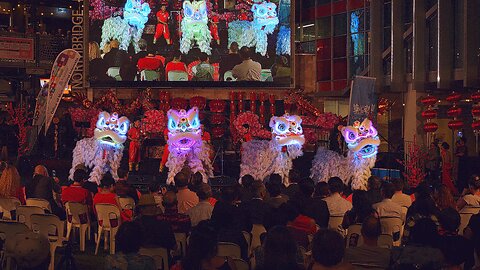 LED Lion Dance Drumming Chung Wah CNY Illuminated Chinese New Year Perth Australia