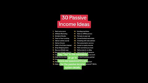 30 passive income ideas