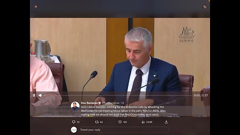 Queensland Senator Gerard Rennick blows the lid off of the infected blood scandal in Australia
