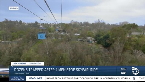 Dozens trapped after 4 men stop Skyfari ride