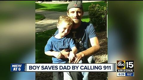 Boy saves dad by calling 911