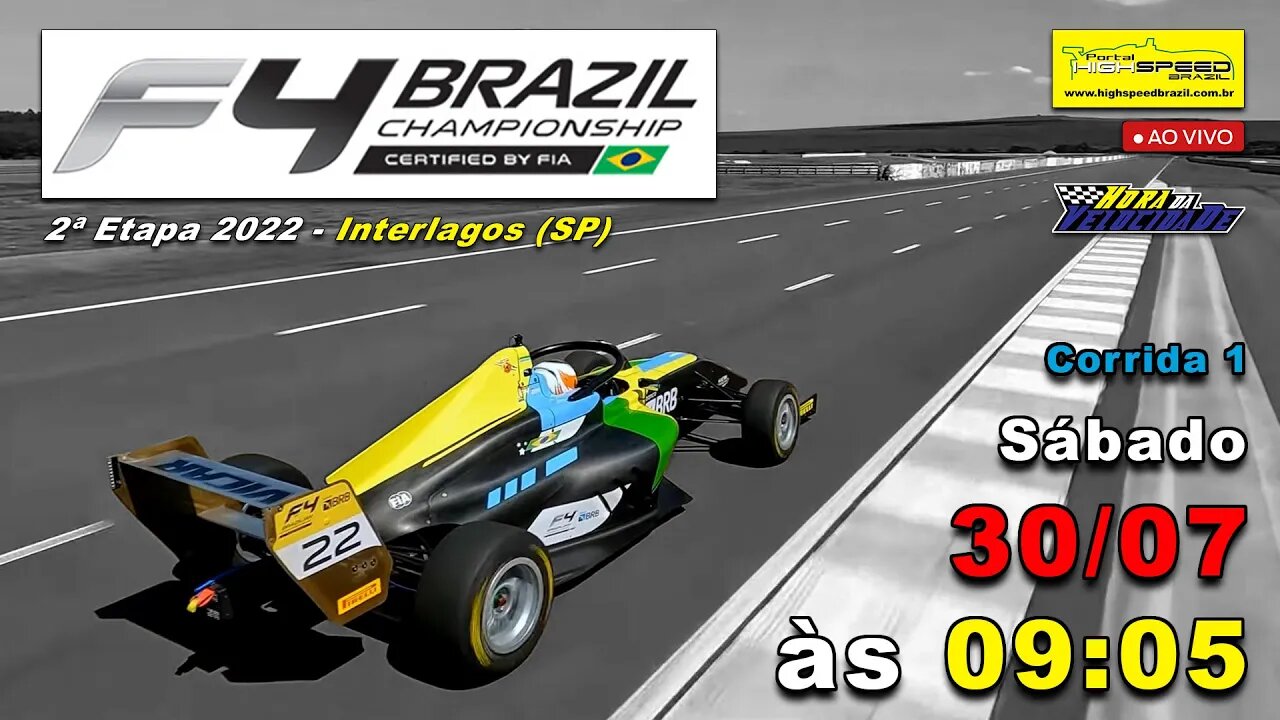 FÓRMULA 4 BRAZILIAN CHAMPIONSHIP | Corrida 1 | 2ª Etapa 2022 - Interlagos (SP) | Ao Vivo