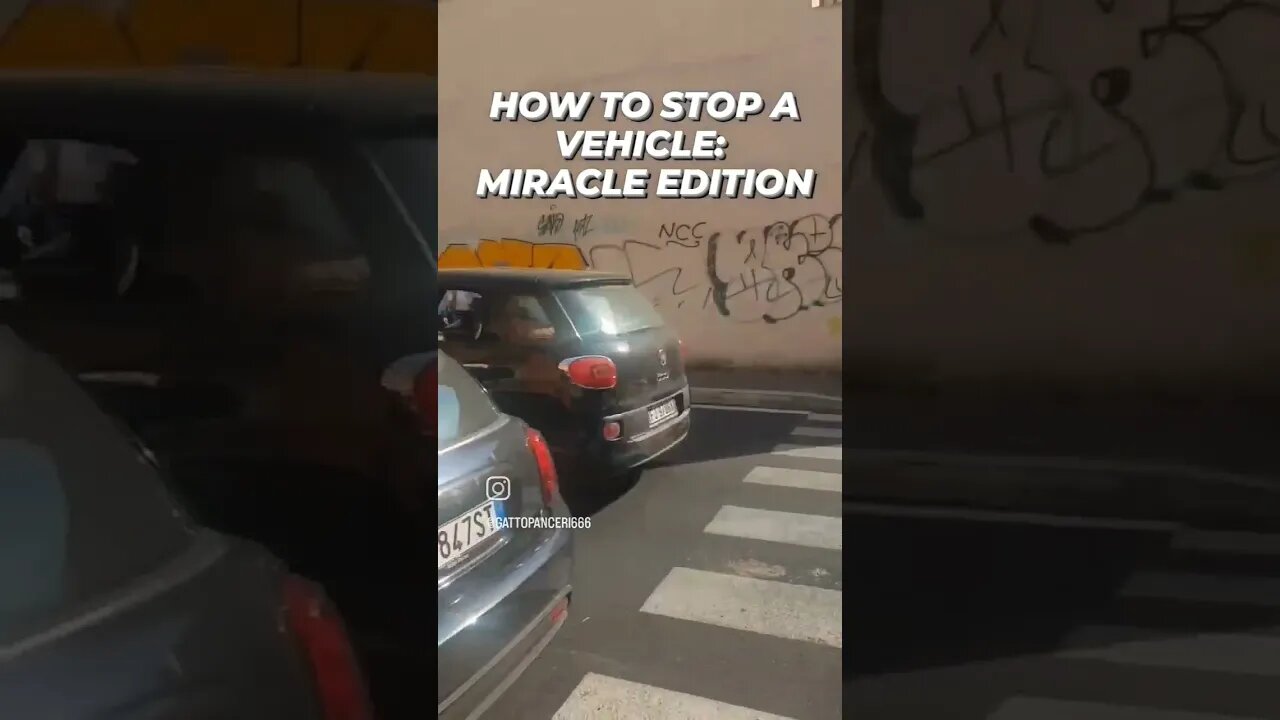 The Miracle of "Vehicle Stopping". Don't try this at home!