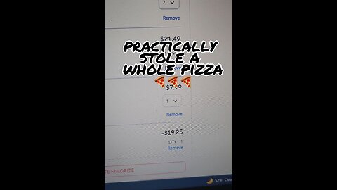 How I practically stole a whole pizza.