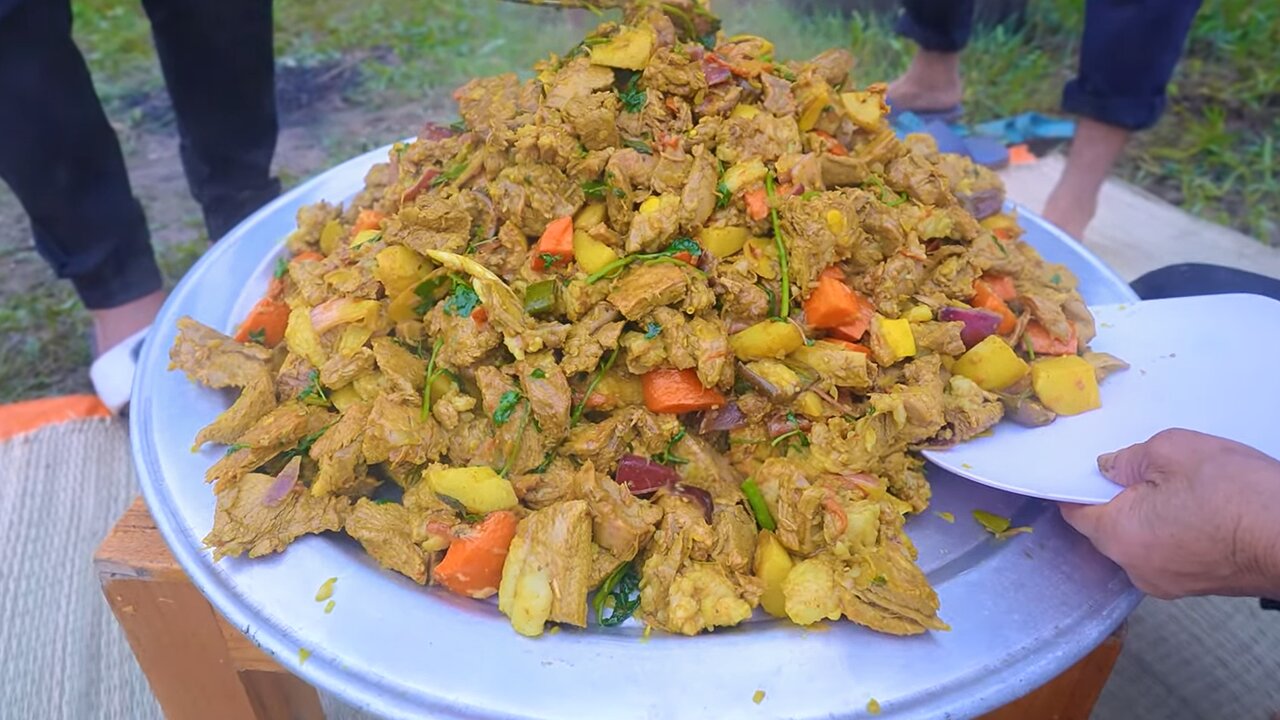 First time making Imperial Steamed Goat - Super Giant Stir-fried Goat